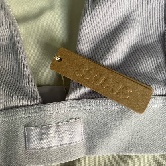 NEW Skims Ribbed Cotton Plunge Bralette Unlined Wireless - Picture 5 of 6